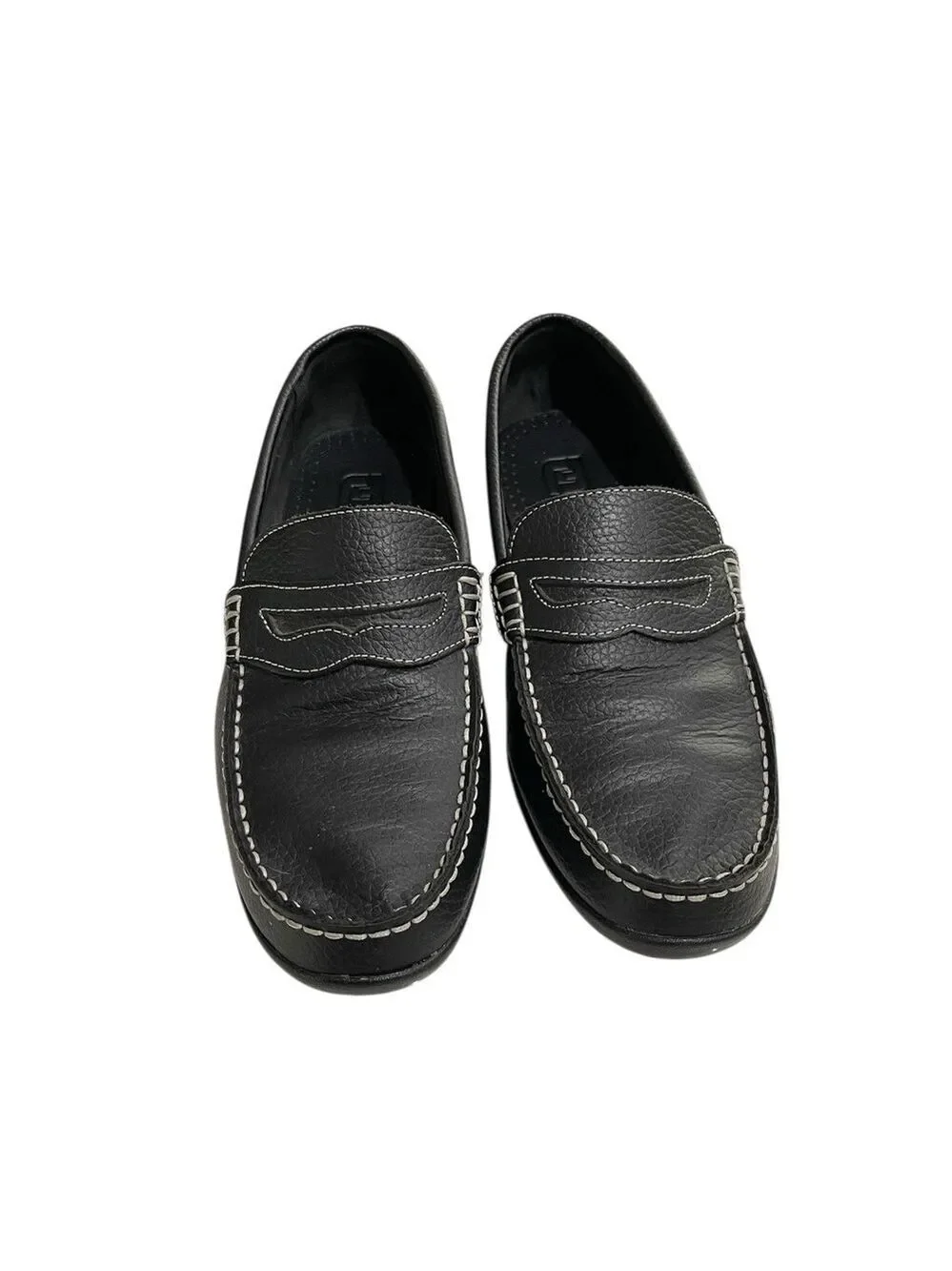 FootJoy Men’s Club Leather Penny Loafer Shoes SZ 11 Black Red